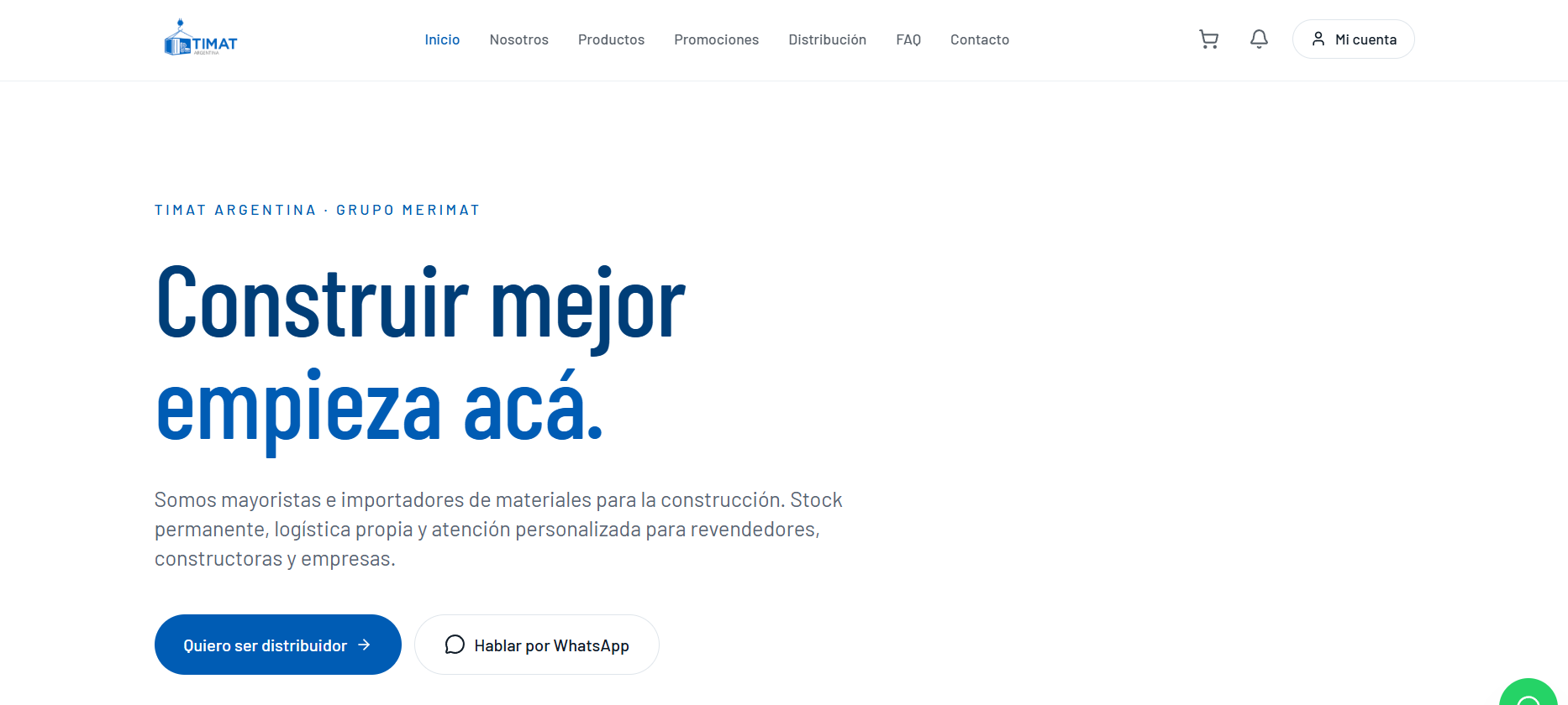 Captura de Timat Argentina — Tienda B2B